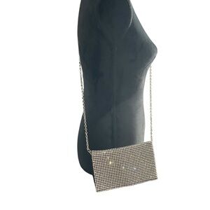 Elegant Silver Clutch with Sparkling Accents